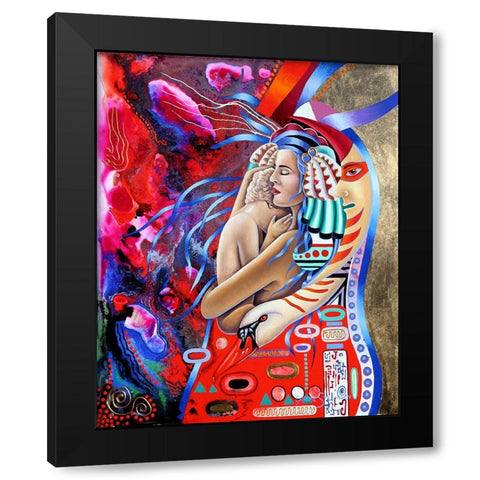 My Child Black Modern Wood Framed Art Print with Double Matting by Stevenson, Graeme