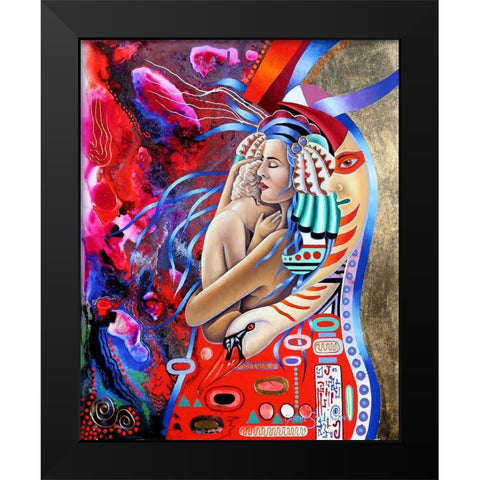 My Child Black Modern Wood Framed Art Print by Stevenson, Graeme