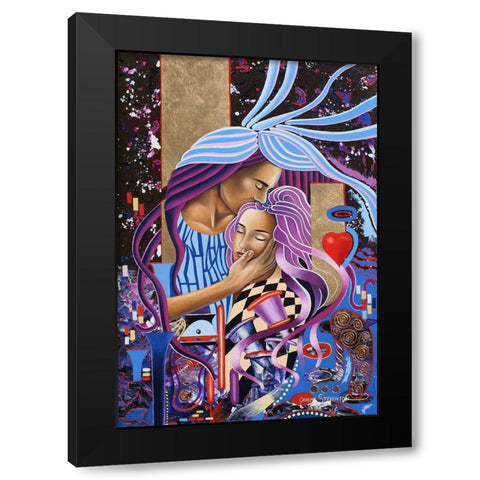 My Love Black Modern Wood Framed Art Print by Stevenson, Graeme