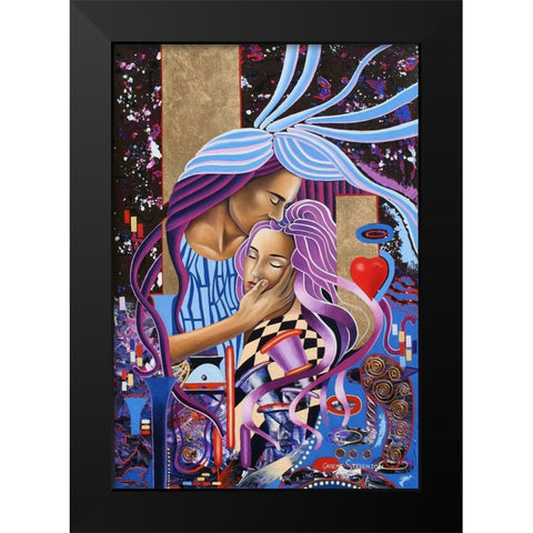 My Love Black Modern Wood Framed Art Print by Stevenson, Graeme