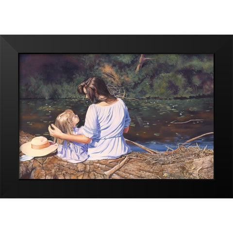 My Mothers Memories Black Modern Wood Framed Art Print by Stevenson, Graeme