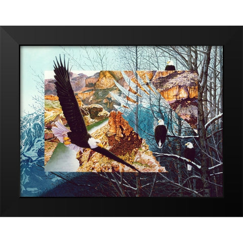 No Bounds No Barriers Black Modern Wood Framed Art Print by Stevenson, Graeme