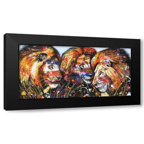 Okavango Brothers Black Modern Wood Framed Art Print by Stevenson, Graeme