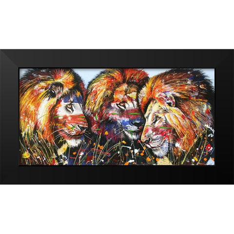 Okavango Brothers Black Modern Wood Framed Art Print by Stevenson, Graeme