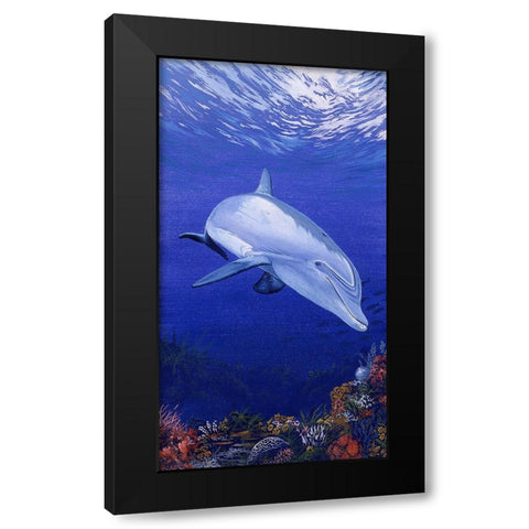 On My Own Black Modern Wood Framed Art Print by Stevenson, Graeme