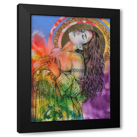 One With God Black Modern Wood Framed Art Print with Double Matting by Stevenson, Graeme