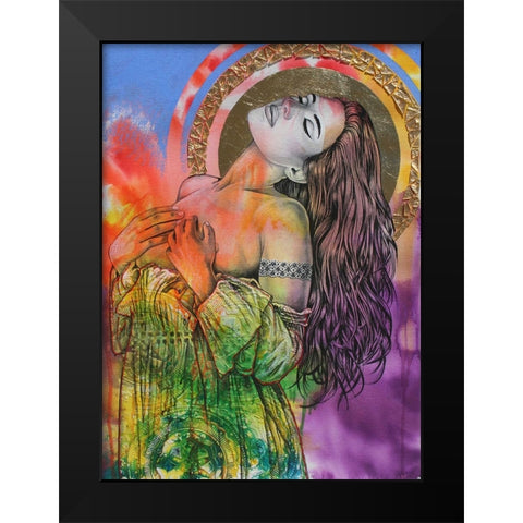 One With God Black Modern Wood Framed Art Print by Stevenson, Graeme