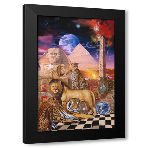 Pharoahs Pride Black Modern Wood Framed Art Print with Double Matting by Stevenson, Graeme