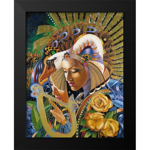 Reflections Of Life Black Modern Wood Framed Art Print by Stevenson, Graeme