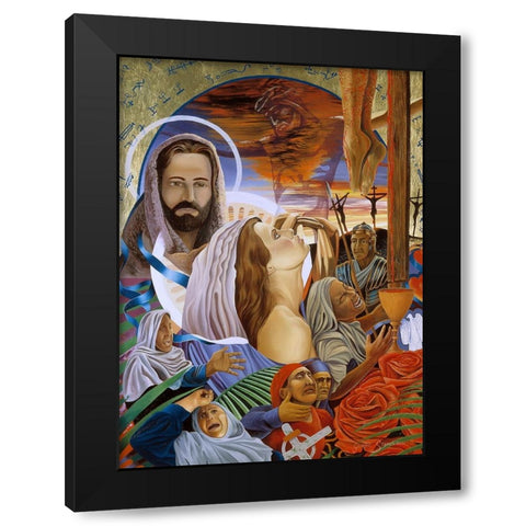 Sorrow Two Black Modern Wood Framed Art Print by Stevenson, Graeme