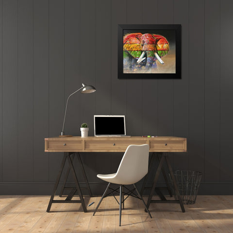 Spectrum Charge Black Modern Wood Framed Art Print by Stevenson, Graeme