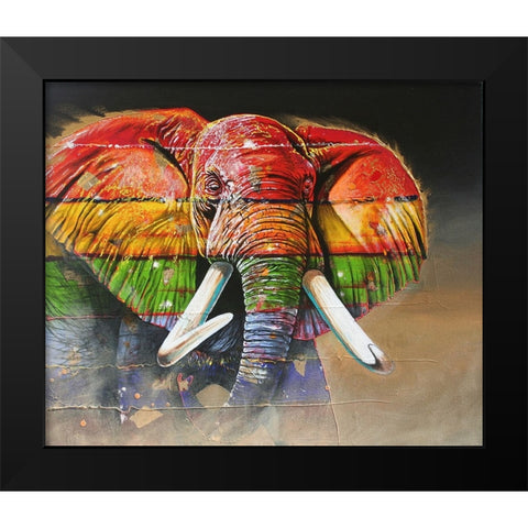 Spectrum Charge Black Modern Wood Framed Art Print by Stevenson, Graeme