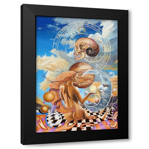 Sphenoid Evolution Black Modern Wood Framed Art Print by Stevenson, Graeme