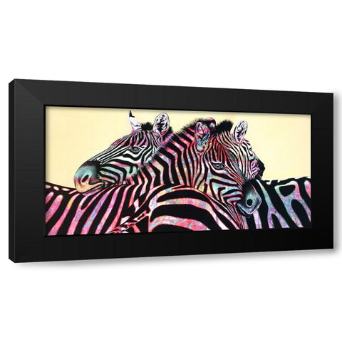 Stripe Me Lucky Black Modern Wood Framed Art Print with Double Matting by Stevenson, Graeme
