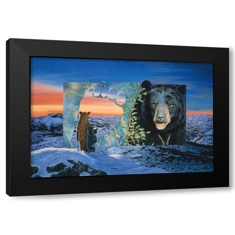 Sunset Watch Black Modern Wood Framed Art Print by Stevenson, Graeme