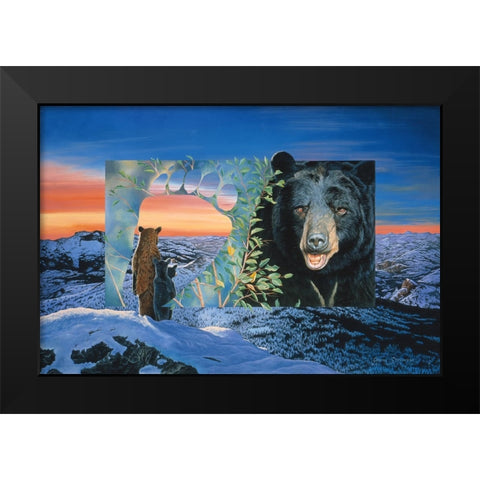 Sunset Watch Black Modern Wood Framed Art Print by Stevenson, Graeme