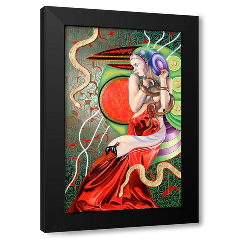 Temptation Of Eve 2 Black Modern Wood Framed Art Print with Double Matting by Stevenson, Graeme