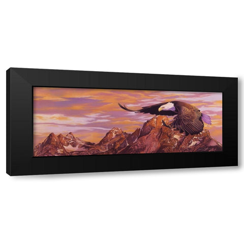 Teton Majesty Black Modern Wood Framed Art Print with Double Matting by Stevenson, Graeme