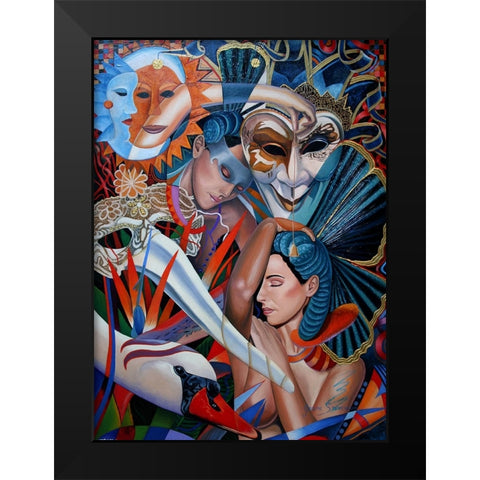 That Night Black Modern Wood Framed Art Print by Stevenson, Graeme