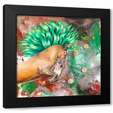 The Emerald Prince Black Modern Wood Framed Art Print with Double Matting by Stevenson, Graeme
