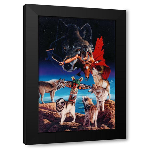 The Gathering Black Modern Wood Framed Art Print with Double Matting by Stevenson, Graeme