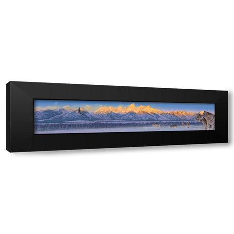 The Home Coming Black Modern Wood Framed Art Print by Stevenson, Graeme