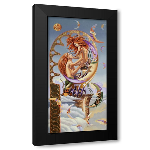 The Huntress Black Modern Wood Framed Art Print with Double Matting by Stevenson, Graeme