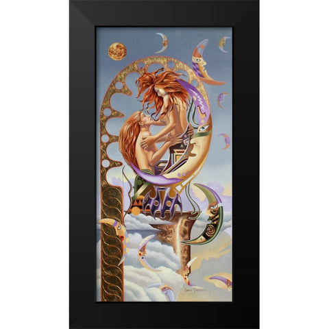 The Huntress Black Modern Wood Framed Art Print by Stevenson, Graeme