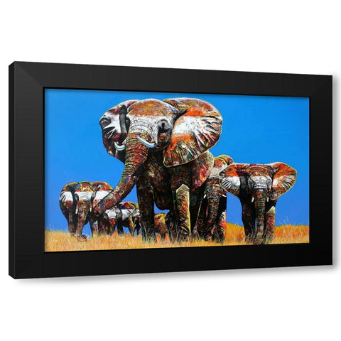 The Last Of Their Tribe Black Modern Wood Framed Art Print with Double Matting by Stevenson, Graeme