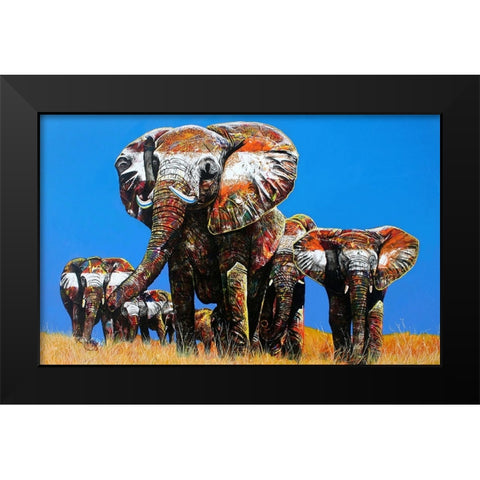 The Last Of Their Tribe Black Modern Wood Framed Art Print by Stevenson, Graeme