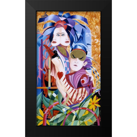 The Lovers Black Modern Wood Framed Art Print by Stevenson, Graeme