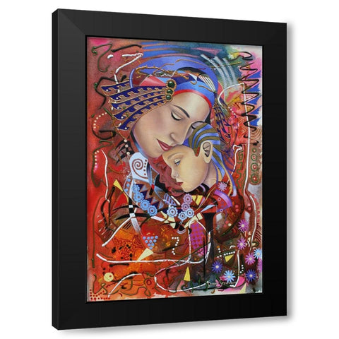 The Madonna Black Modern Wood Framed Art Print with Double Matting by Stevenson, Graeme