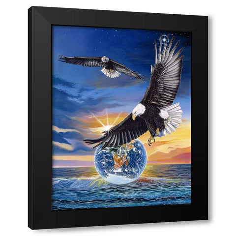 The Meek Shall Inherit Black Modern Wood Framed Art Print by Stevenson, Graeme