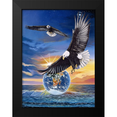 The Meek Shall Inherit Black Modern Wood Framed Art Print by Stevenson, Graeme