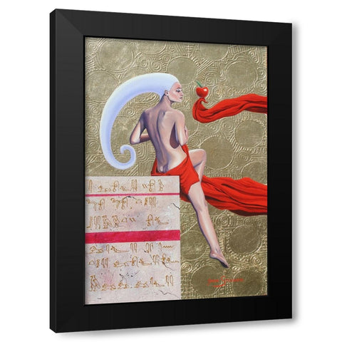 The Message Black Modern Wood Framed Art Print with Double Matting by Stevenson, Graeme