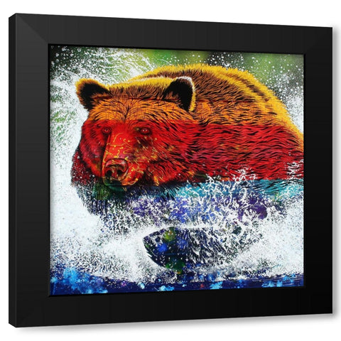 The River Charge Black Modern Wood Framed Art Print with Double Matting by Stevenson, Graeme