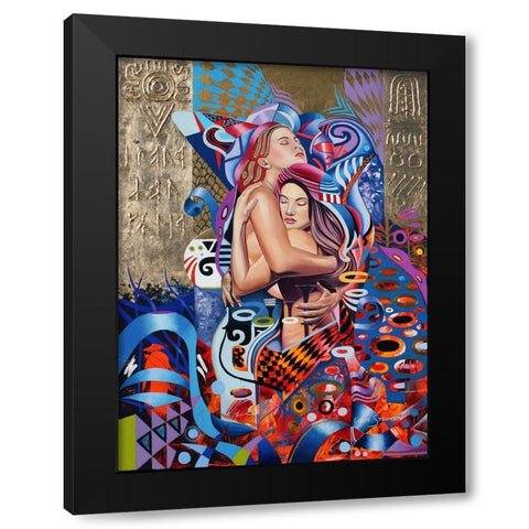 The Sisterhood Black Modern Wood Framed Art Print by Stevenson, Graeme