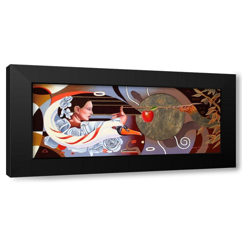 The Temptation Of Eve Black Modern Wood Framed Art Print with Double Matting by Stevenson, Graeme