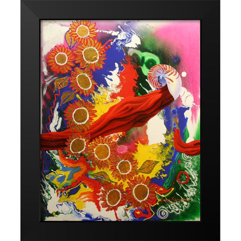 Travelling The Cosmos Black Modern Wood Framed Art Print by Stevenson, Graeme