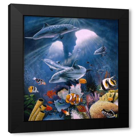 Twilight Black Modern Wood Framed Art Print with Double Matting by Stevenson, Graeme