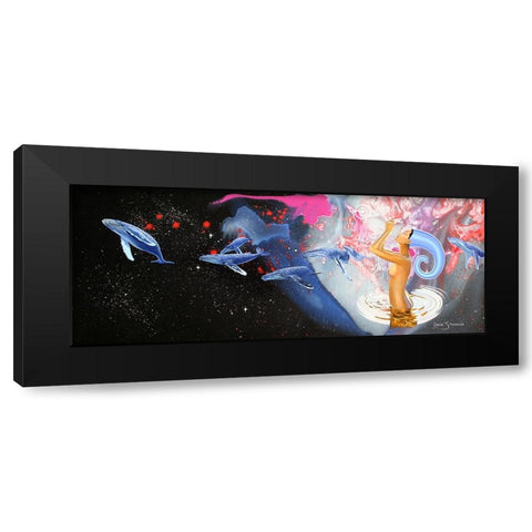 Universal Waters Black Modern Wood Framed Art Print with Double Matting by Stevenson, Graeme