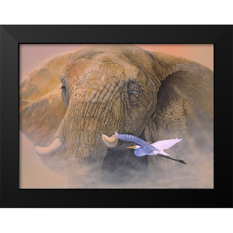 Young Matriarch Black Modern Wood Framed Art Print by Stevenson, Graeme