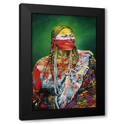Arapaho Queen 1 Black Modern Wood Framed Art Print by Stevenson, Graeme