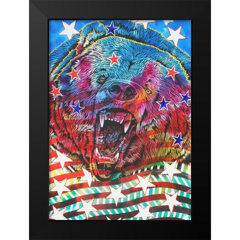 Im here Black Modern Wood Framed Art Print by Stevenson, Graeme