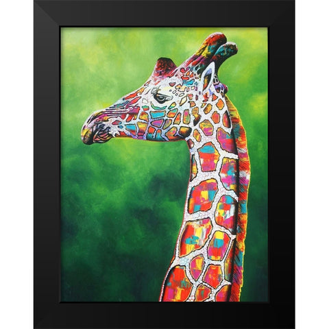 Gingles Black Modern Wood Framed Art Print by Stevenson, Graeme