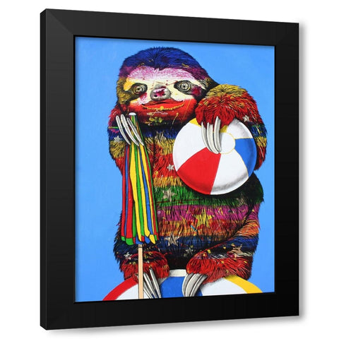 Lifes a Beach Black Modern Wood Framed Art Print with Double Matting by Stevenson, Graeme