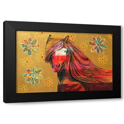 Wildfire Black Modern Wood Framed Art Print with Double Matting by Stevenson, Graeme