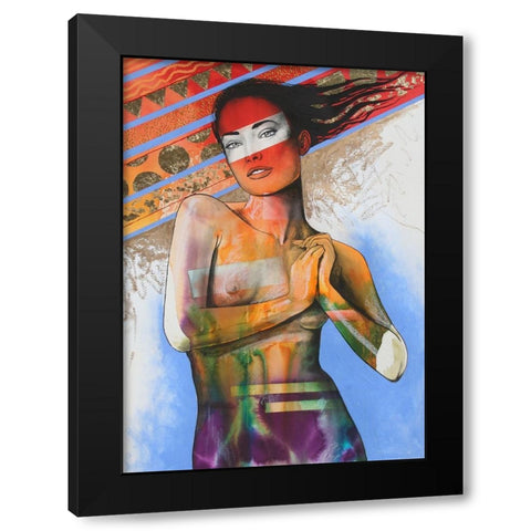 Go Ahead Black Modern Wood Framed Art Print by Stevenson, Graeme