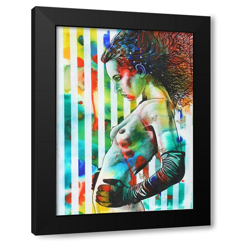 What Attitude Black Modern Wood Framed Art Print with Double Matting by Stevenson, Graeme