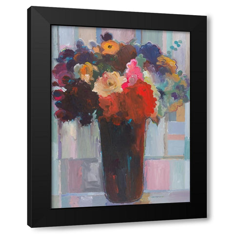 Touch of Pink Black Modern Wood Framed Art Print with Double Matting by Khorasani, Hooshang